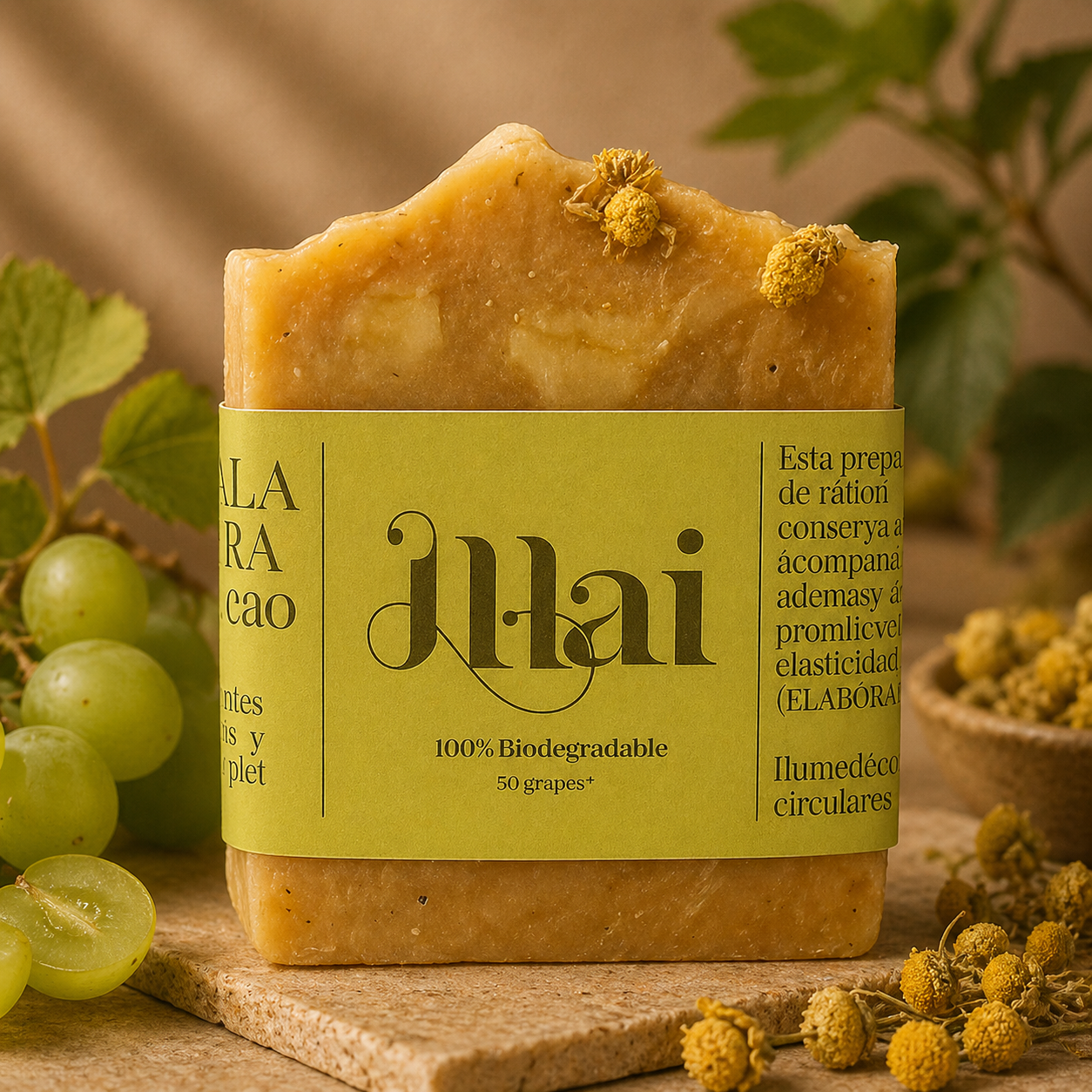 Jabón Sólido - Caléndula & Manzanilla - Cosmética Natural Orgánica